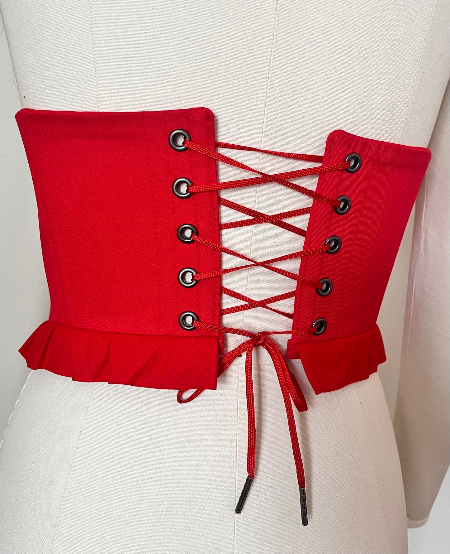 “Laced Grace” corset belt with front and back ties