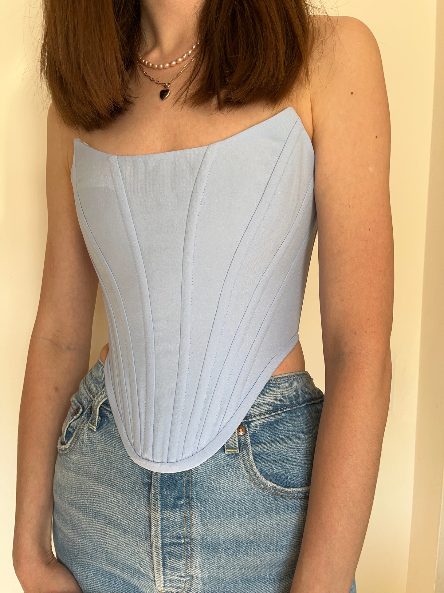Strapless Sky blue corset🩵