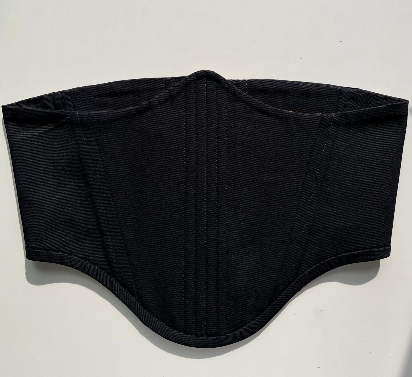 Reversible Corsage Belt in Black Twill & Damask
