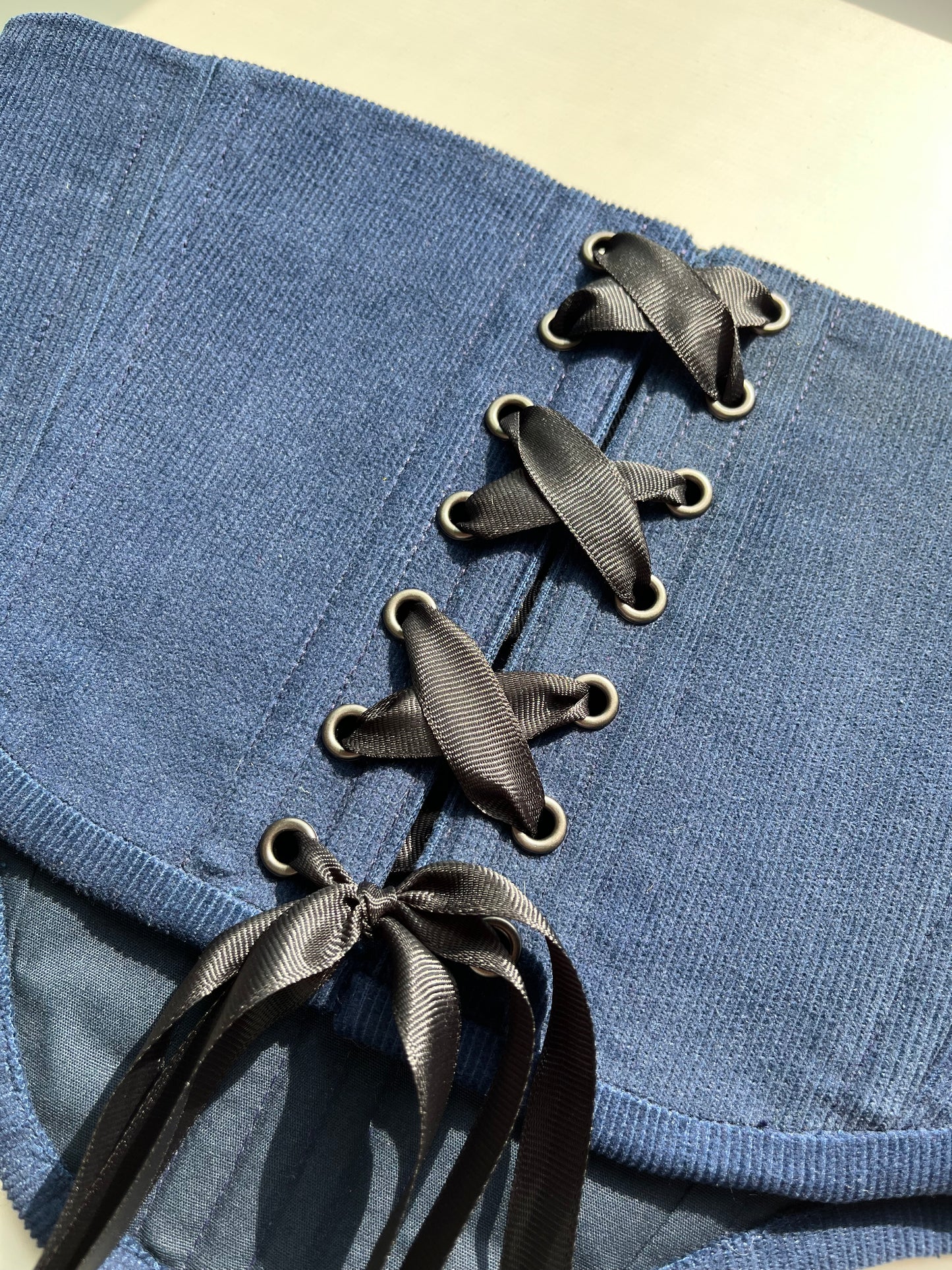 Blue corsage belt
