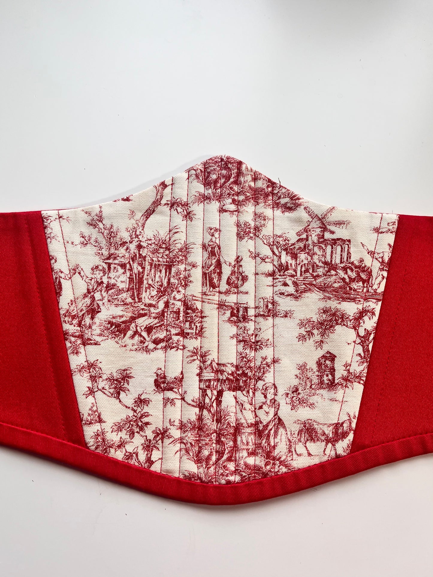 Red Toile de Jouy Corset Belt ❤️