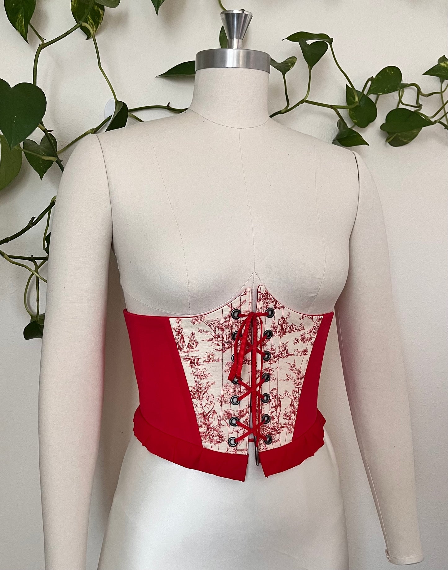 “Laced Grace” corset belt with front and back ties