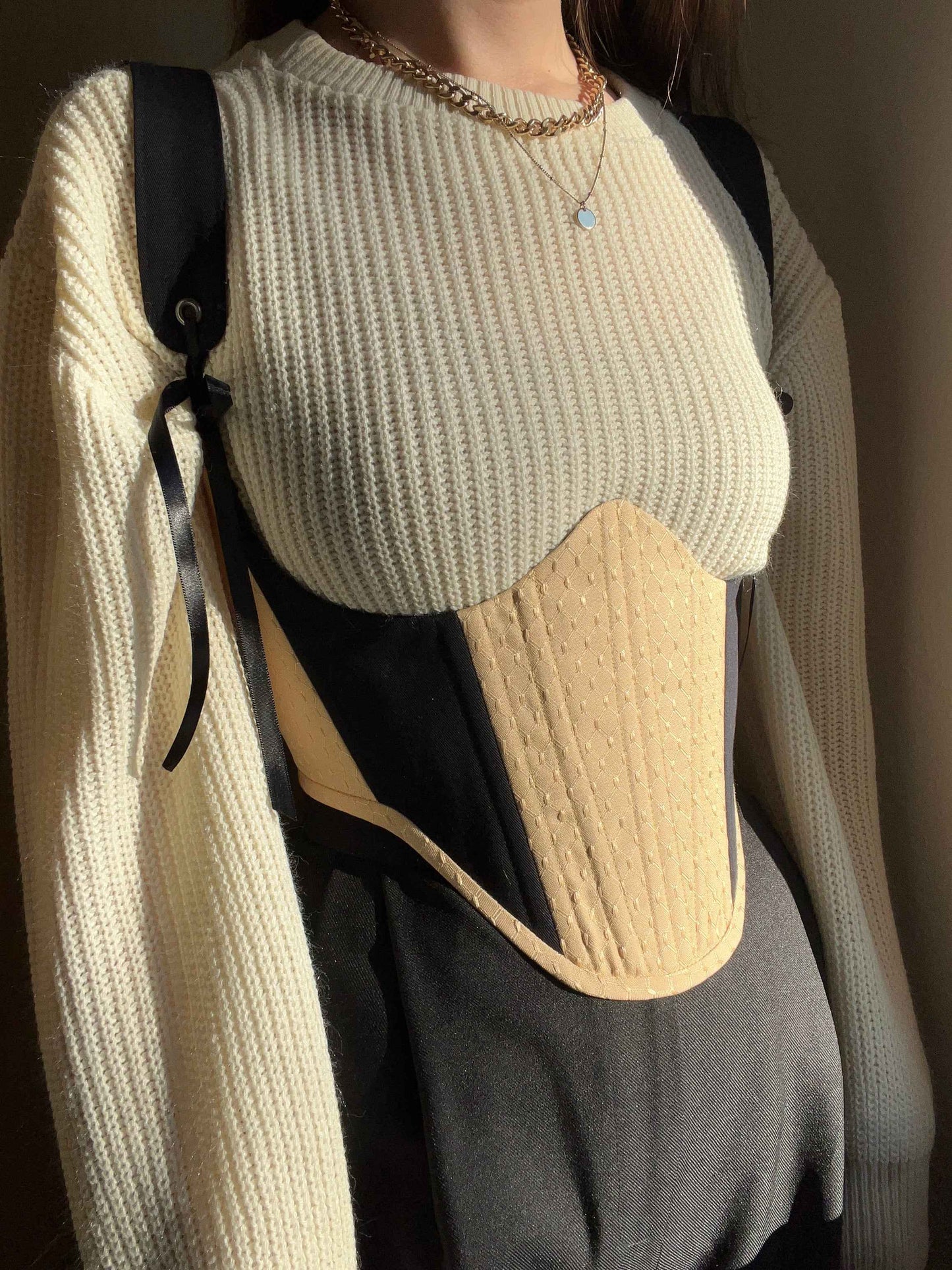 “Aurelia” Gold underbust corsage