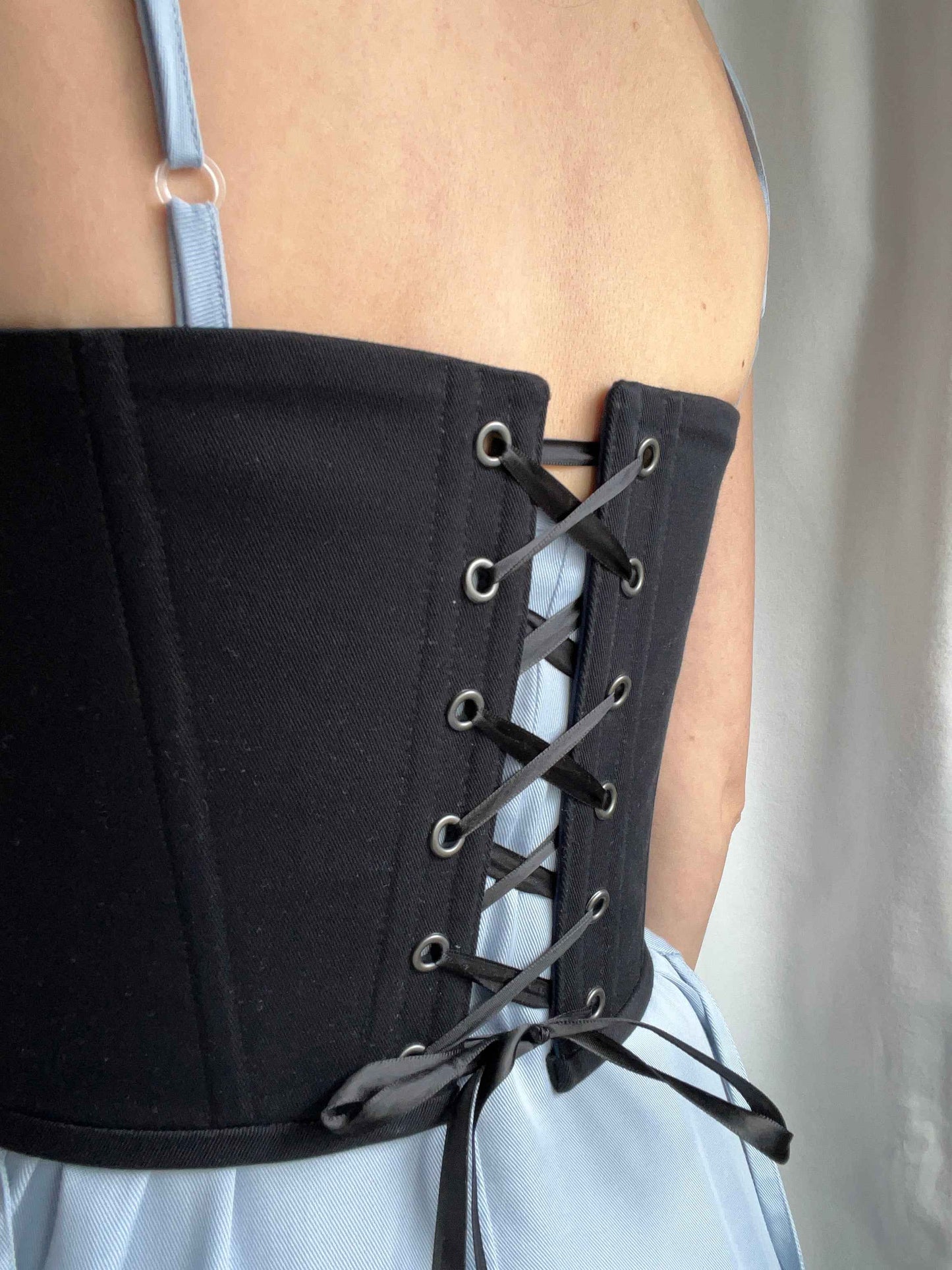 “Azure” strapless corset