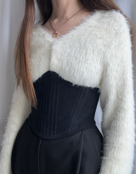 Quiet Grace - black corduroy belt