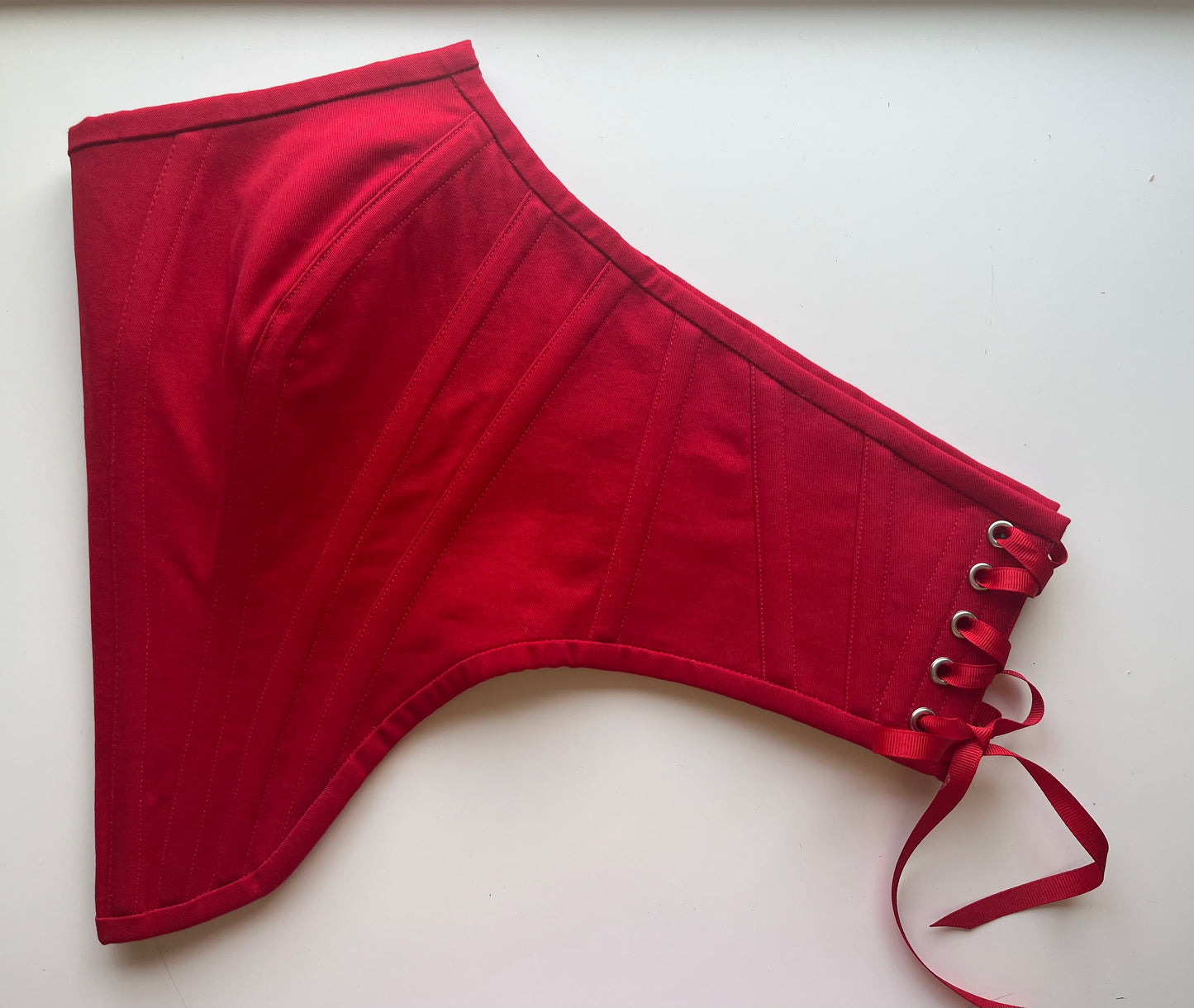 Order for S. red cotton twill corset ❤️