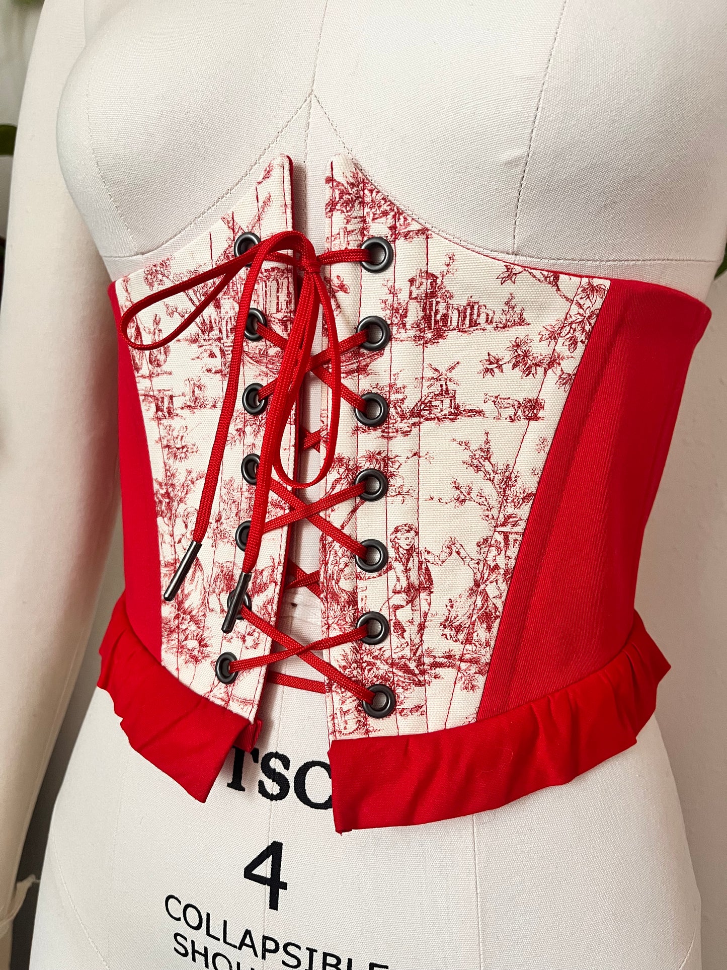 “Laced Grace” corset belt with front and back ties