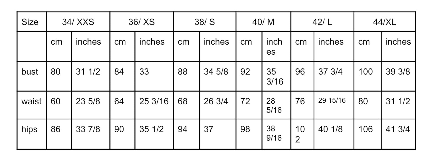 Reversible underbust corsage, size M/L(40/42)