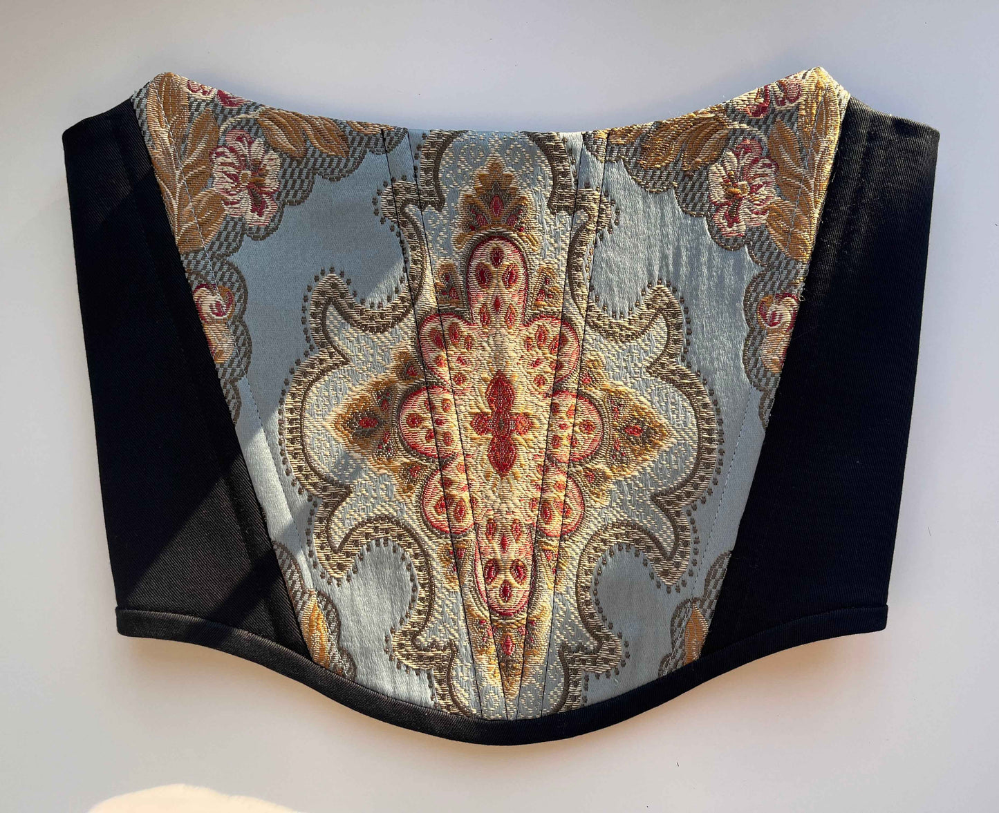 “Azure” strapless corset