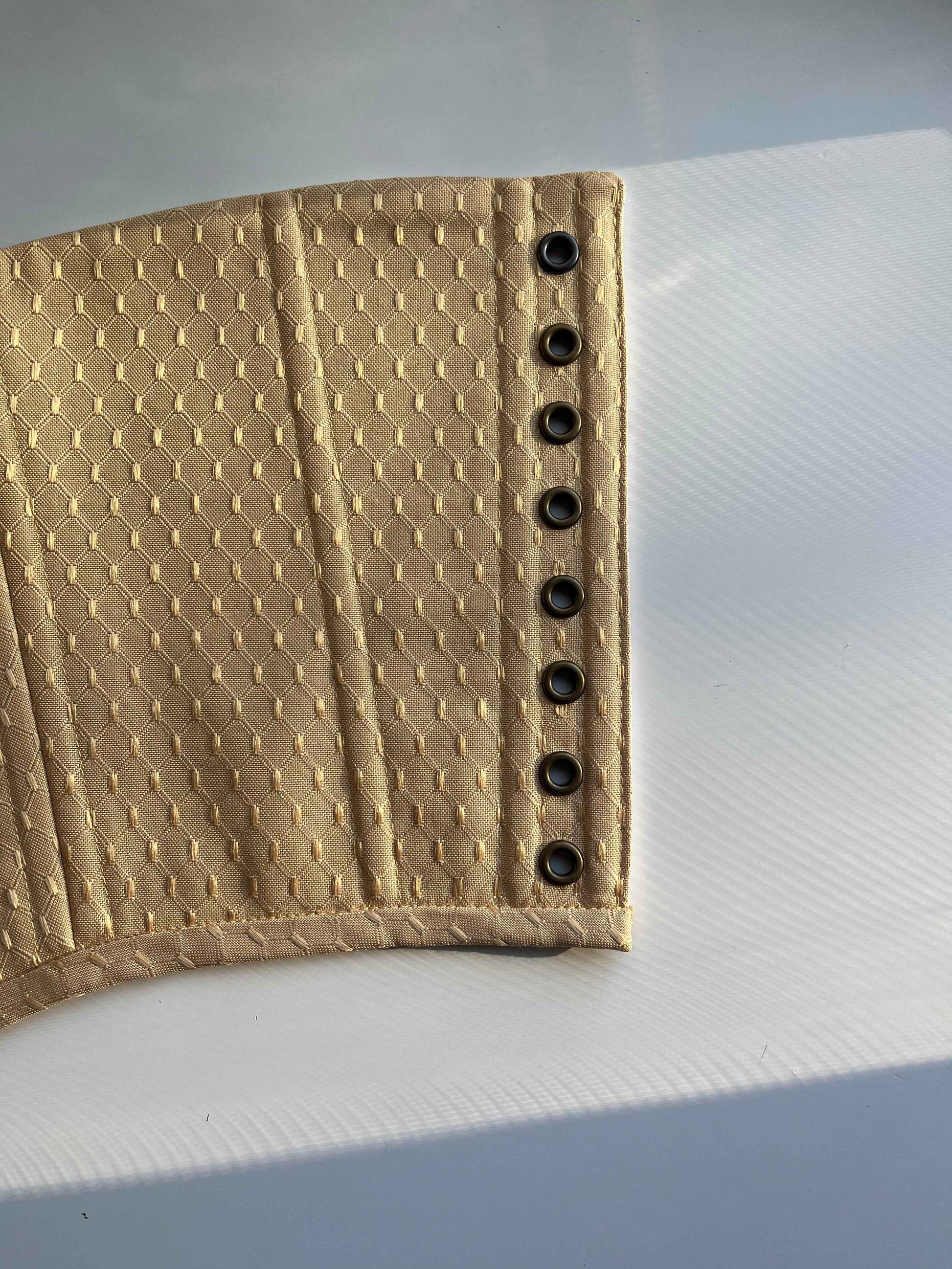 “Soleil” gold overbust corset