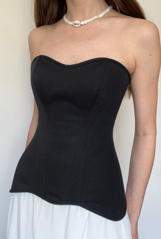 Signature Noir Strapless Corset