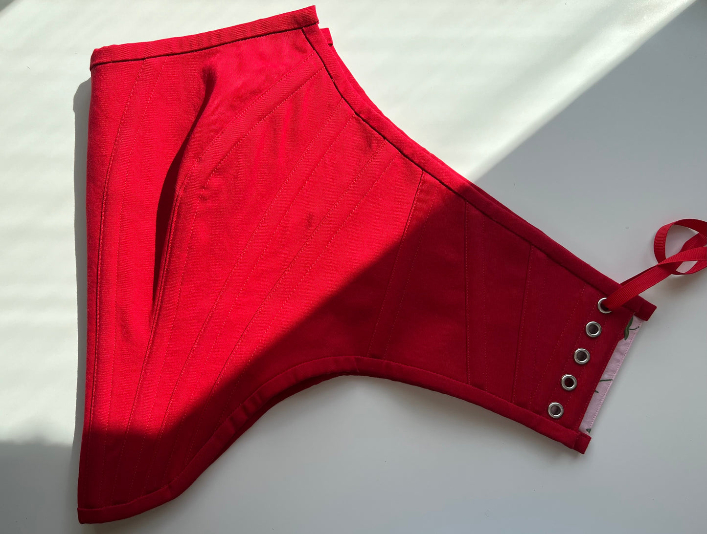 Order for S. red cotton twill corset ❤️