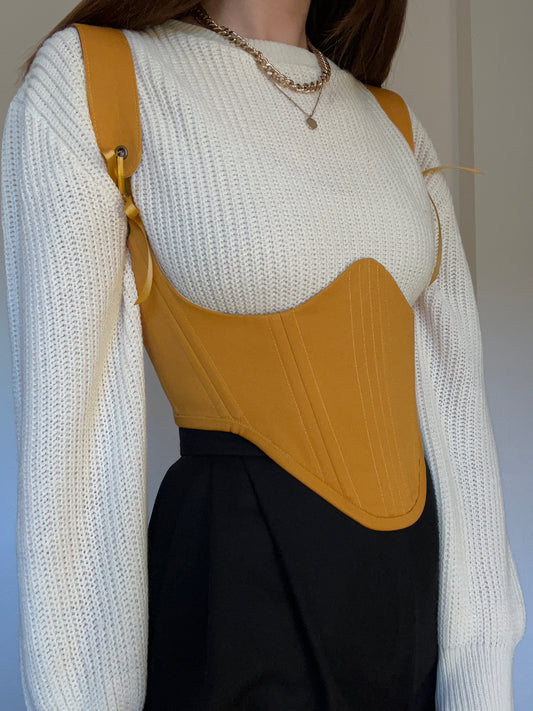 Mustard yellow underbust corsage with removable shoulder straps 🧡