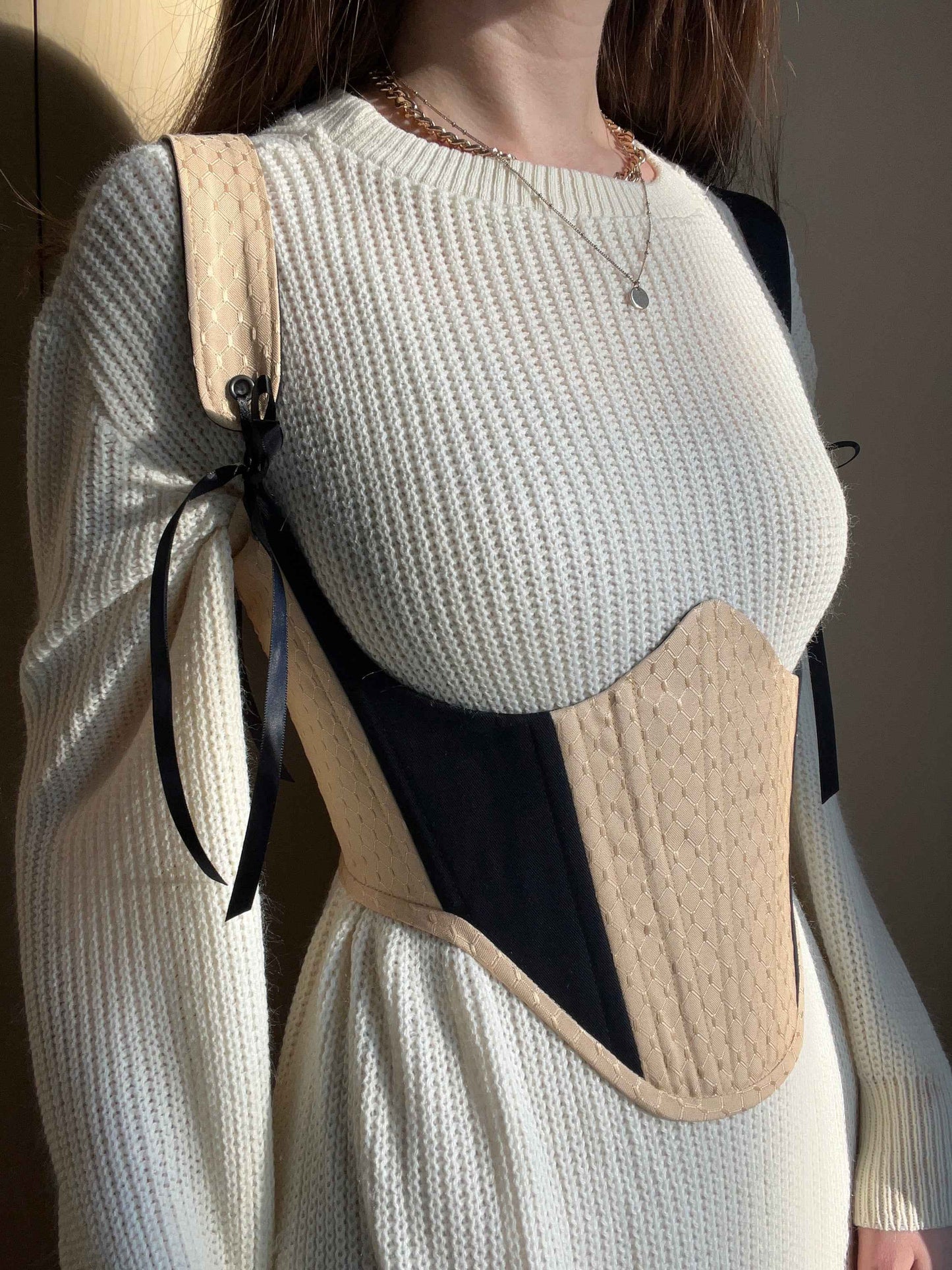 “Aurelia” Gold underbust corsage