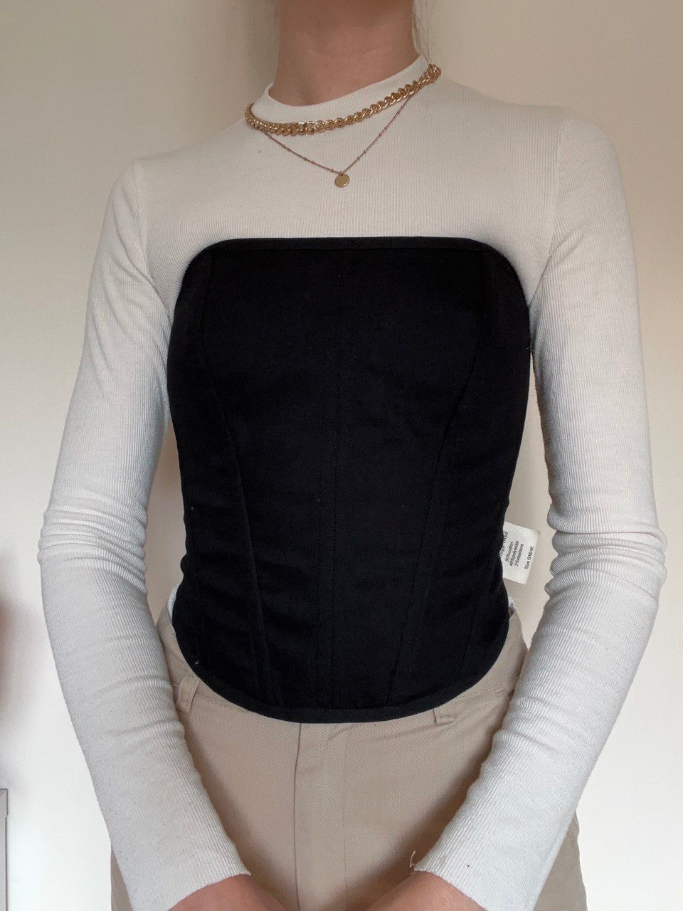 Reversible, strapless, corset size 6/M/46
