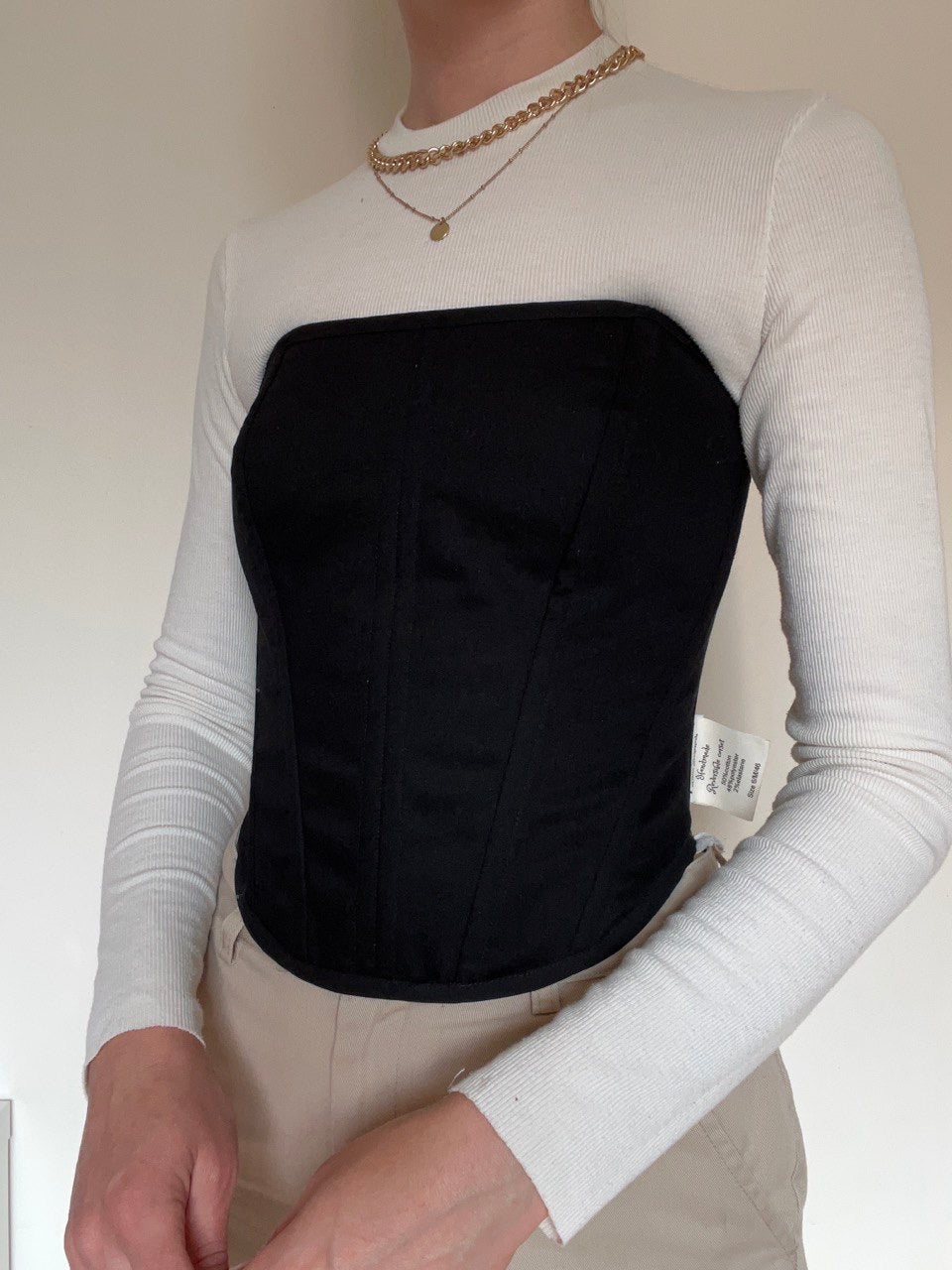 Reversible, strapless, corset size 6/M/46
